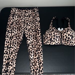 Victoria’s Secret cheetah print Workout Set.